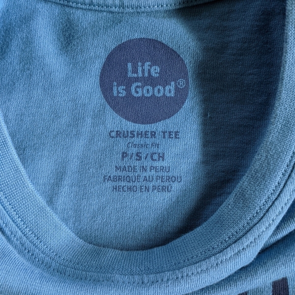 New! Life Is Good "Grateful Dad" Father's Day Blue Tshirt Men's Small - Picture 5 of 8